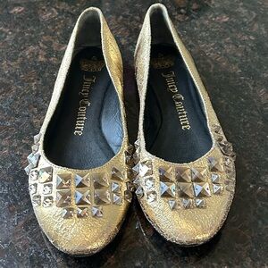 Juicy Couture Gold Embellished Flats